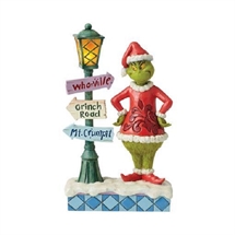Grinch With Street Sign H:25 cm.